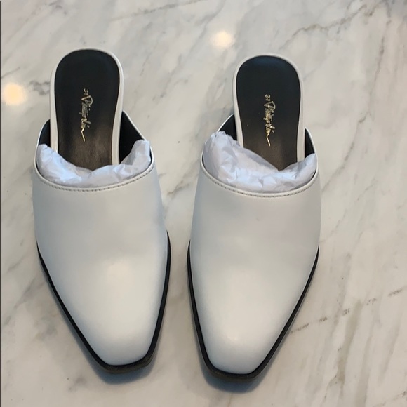 Brand new Phillip Lim white mules size 6.5
